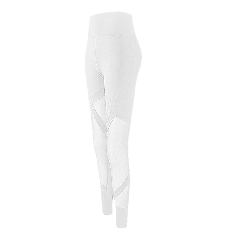Yoga Pants with Color Block Design and Fit