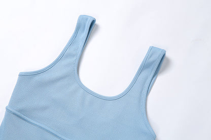 High-Waisted Athletic Bodysuit Shorts for Women